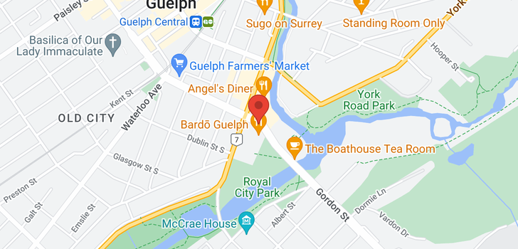 map of 93 -  1155 Gordon Street